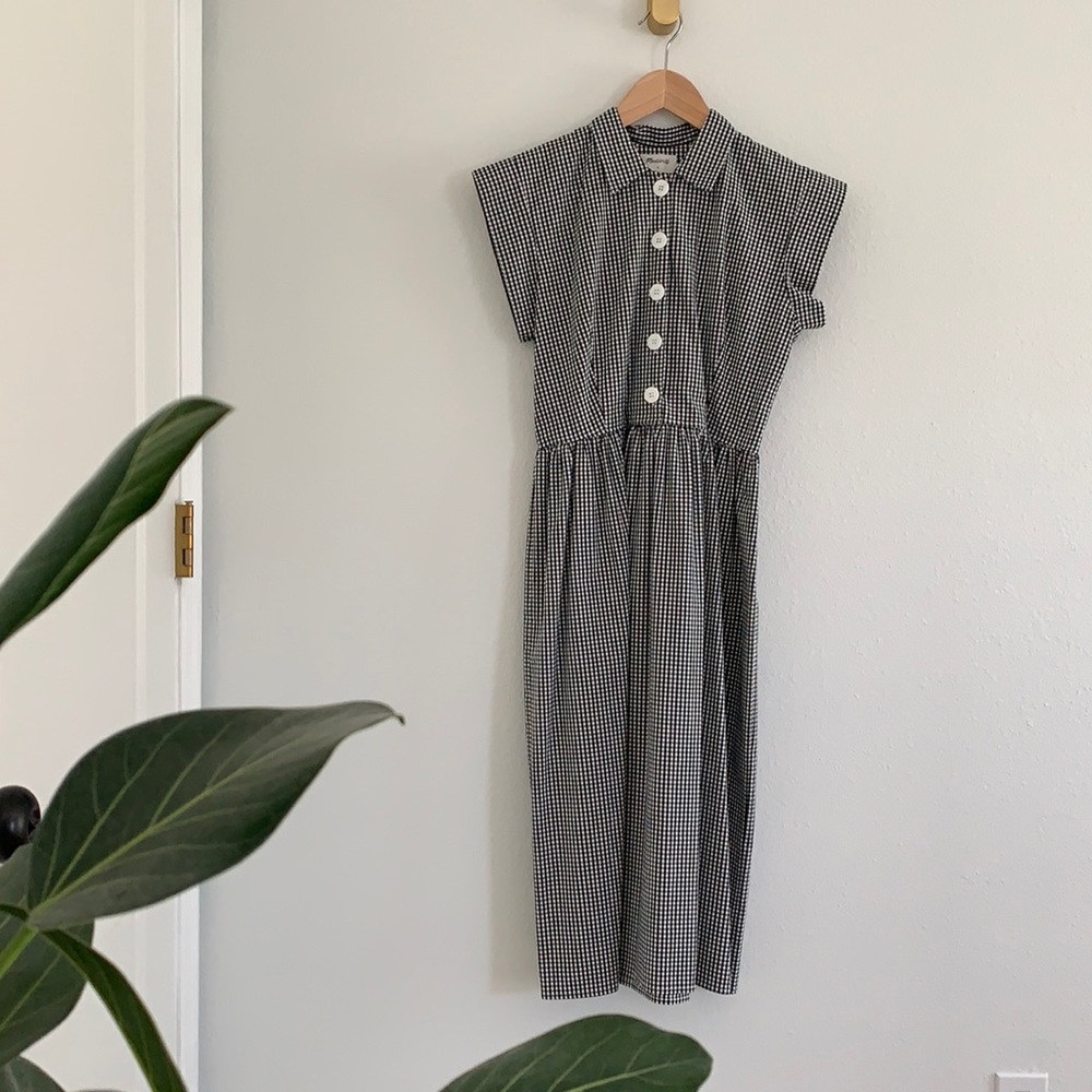 Christy Dawn Black and White Checkered Dress